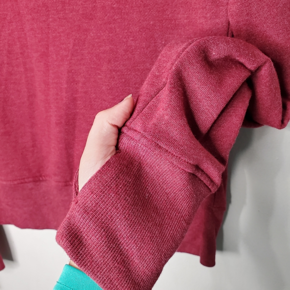 7) FSU Cowl neck zip jacket w. thumb holes & pockets Sz. M NWT - Picture 3 of 4